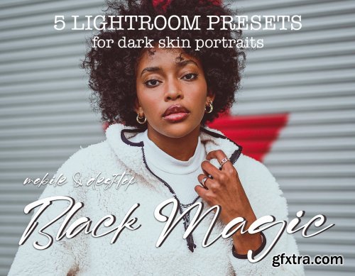 CreativeMarket - 5 Dark Skin Lightroom Presets 5361772