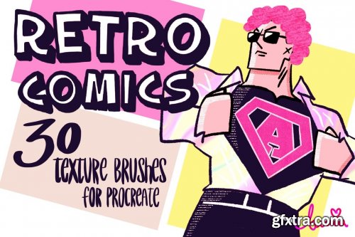 CreativeMarket - RETRO COMICS Brushes for Procreate 4992282