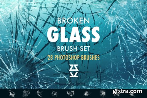 CreativeMarket - Broken glass Photoshop brush set 5609767