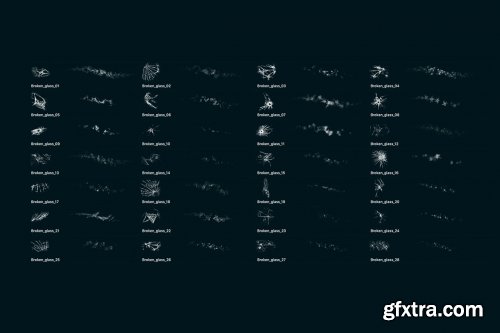 CreativeMarket - Broken glass Photoshop brush set 5609767