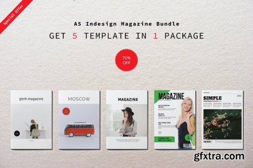 CreativeMarket - A5 Magazine Bundle Vol. 2 4976698