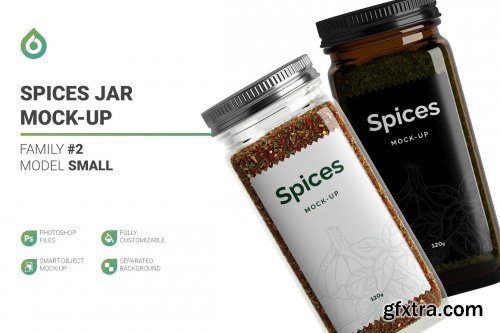 CreativeMarket - Spices Jar Mockup 5471675