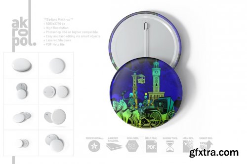 CreativeMarket - Badge Mock up 4884892