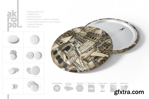 CreativeMarket - Badge Mock up 4884892