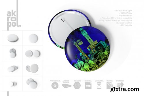 CreativeMarket - Badge Mock up 4884892