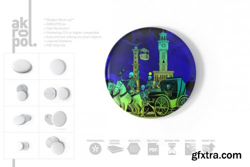 CreativeMarket - Badge Mock up 4884892