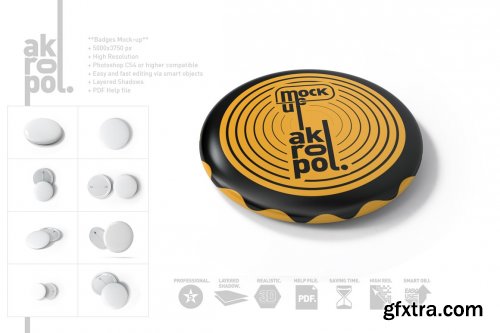 CreativeMarket - Badge Mock up 4884892