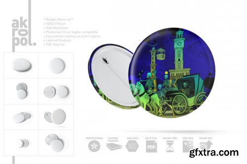 CreativeMarket - Badge Mock up 4884892