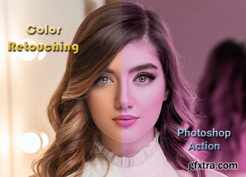 CreativeMarket - Color Retouching Photoshop Action 4737133