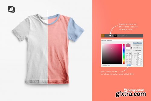 CreativeMarket - Top view Boy’s Summer Tshirt Mockup 4737638