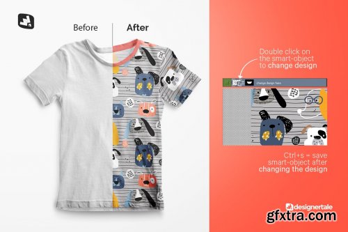 CreativeMarket - Top view Boy’s Summer Tshirt Mockup 4737638