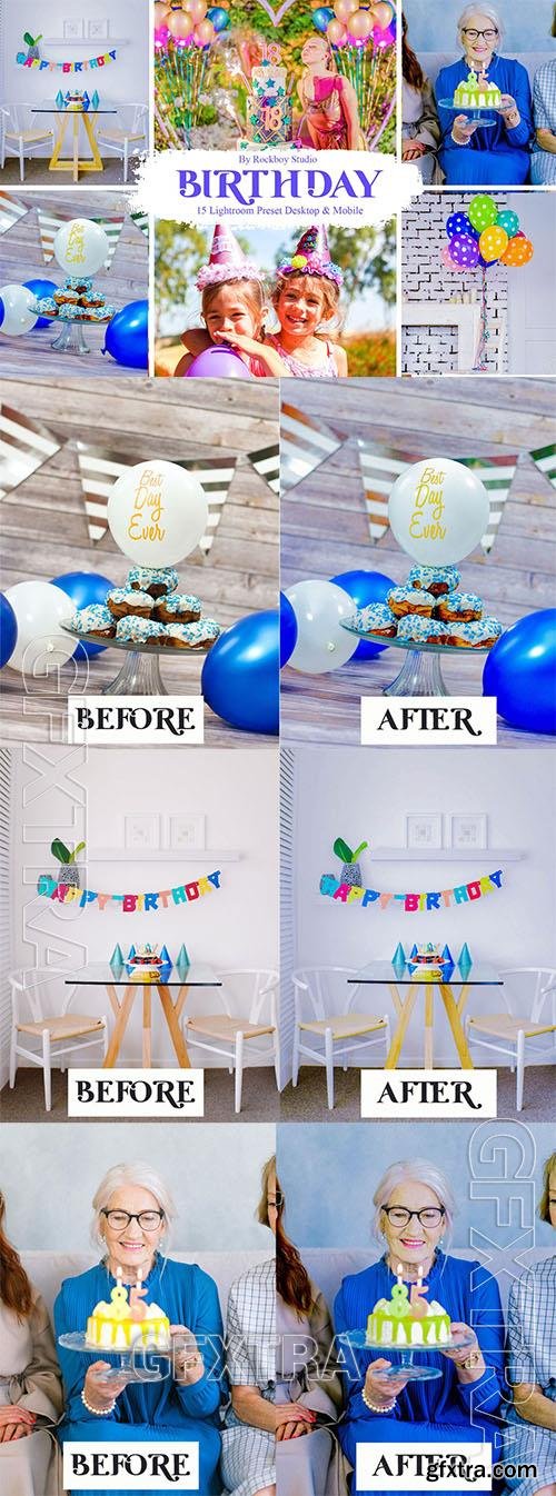 15 Birthday Lightroom Presets 3JENJJA
