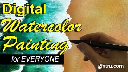 Digital Watercolor Painting: Learn to Paint A Beach Scene Using Rebelle 4