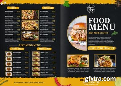 Dark vintage food and beverages menu best for restaurant promotion premium psd template