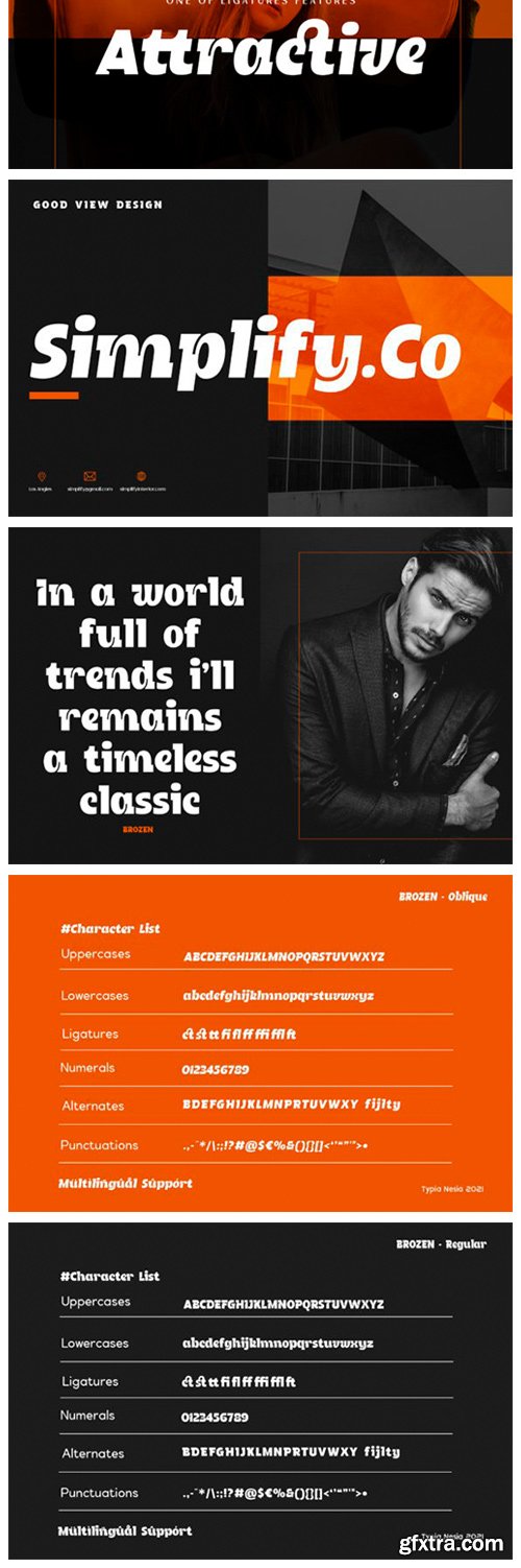 Brozen Font Brozen Font