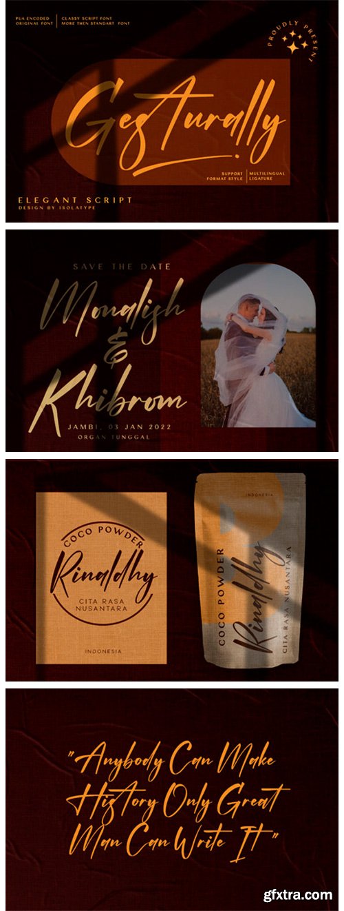 Gesturally Font Gesturally Font