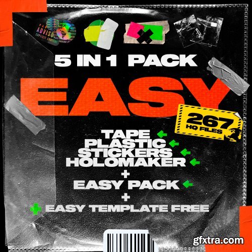 Easy Pack - 60 Files (Stickers,Textures,Icon,Hologram, Plastic Bag)