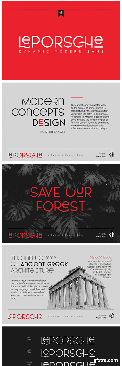 Le PORSCHE Typeface Le PORSCHE Typeface