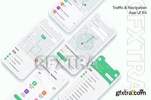 Traffic & Navigation App UI Kit CZP5CDT Traffic & Navigation App UI Kit CZP5CDT