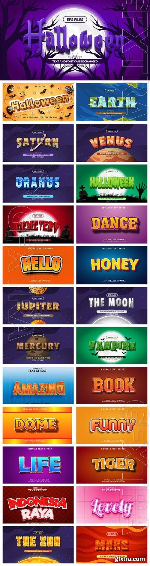 Set 3d editable text style effect vector vol 21 Set 3d editable text style effect vector vol 21