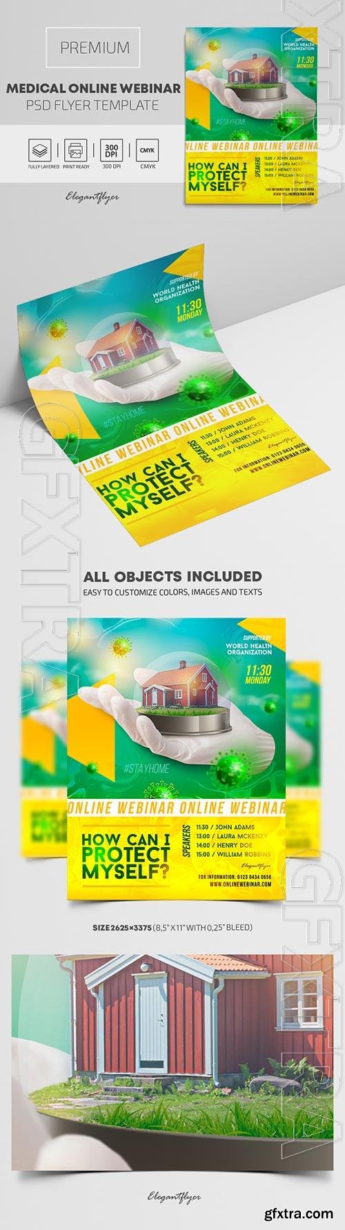 Medical Online Webinar Premium PSD Flyer Template Medical Online Webinar Premium PSD Flyer Template