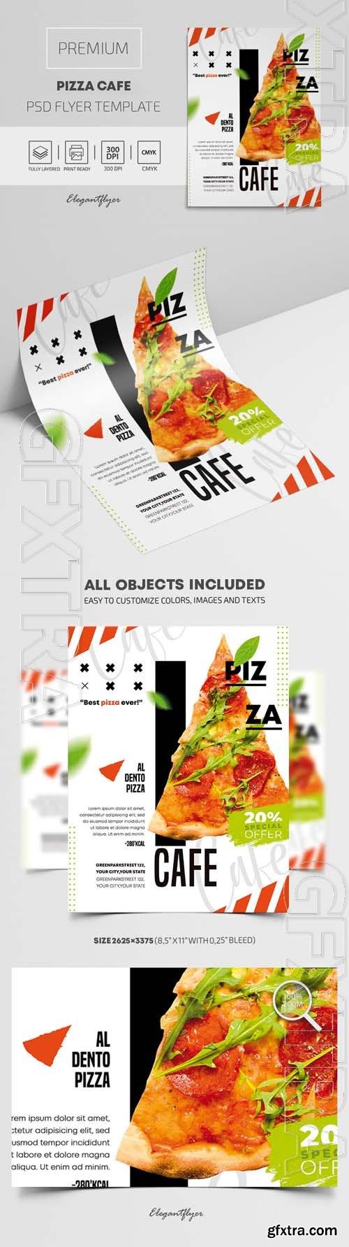 Pizza Cafe Premium PSD Flyer Template Pizza Cafe Premium PSD Flyer Template