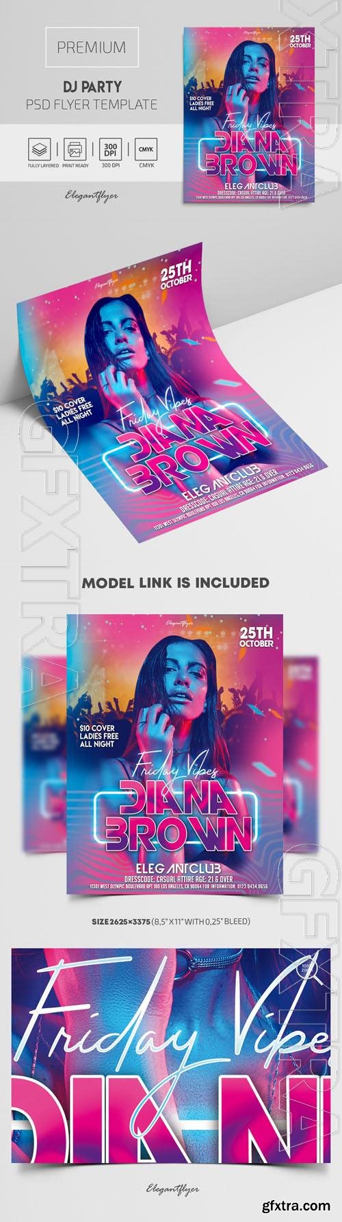 DJ Party Premium PSD Flyer Template DJ Party Premium PSD Flyer Template