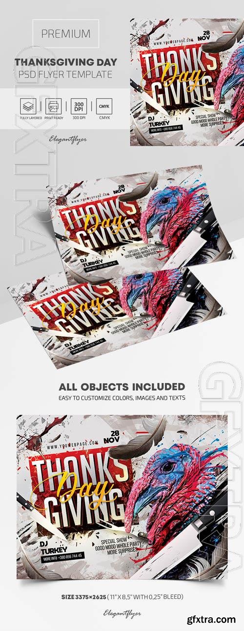 Thanksgiving Day Premium PSD Flyer Template Thanksgiving Day Premium PSD Flyer Template
