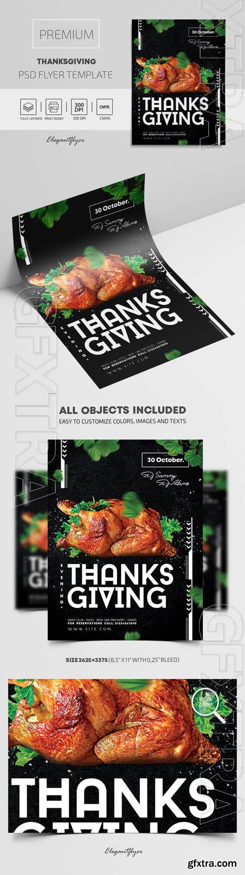 Thanksgiving Premium PSD Flyer Template Thanksgiving Premium PSD Flyer Template