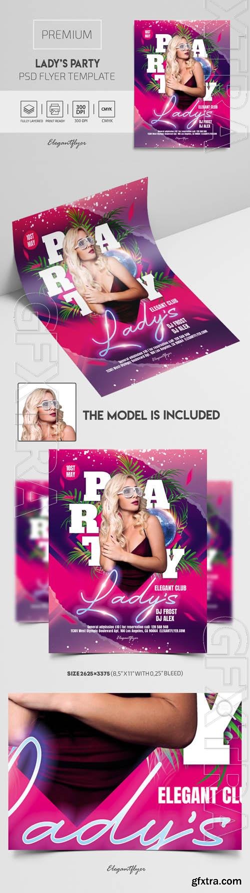 Ladys Party Premium PSD Flyer Template Ladys Party Premium PSD Flyer Template