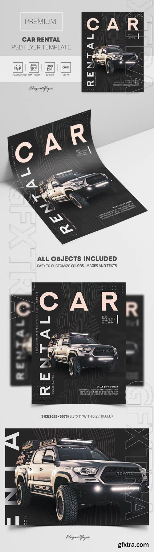 Car Rental Premium PSD Flyer Template Car Rental Premium PSD Flyer Template