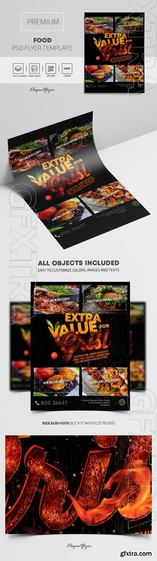 Food Premium PSD Flyer Template Food Premium PSD Flyer Template