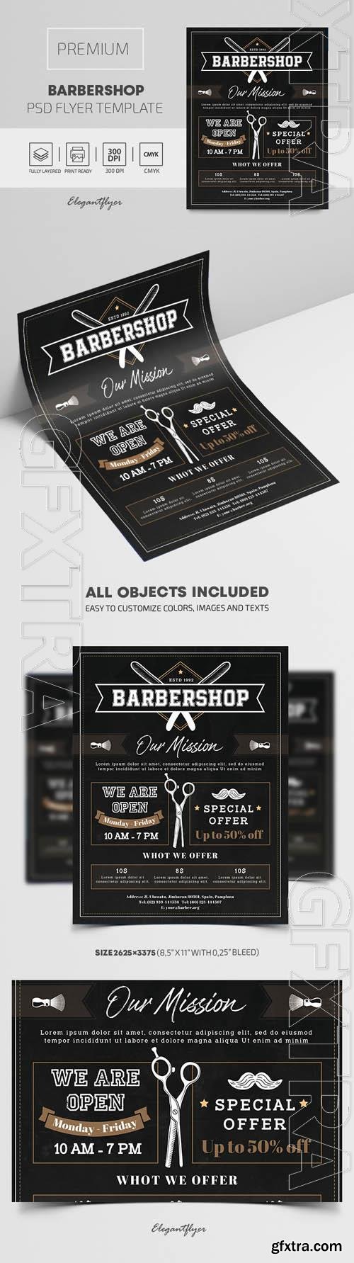 Barbershop Flyer PSD Template Barbershop Flyer PSD Template