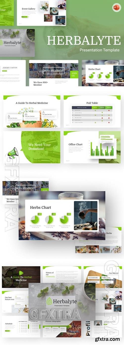 Herbalyte Medical PowerPoint Template VTY7PKM