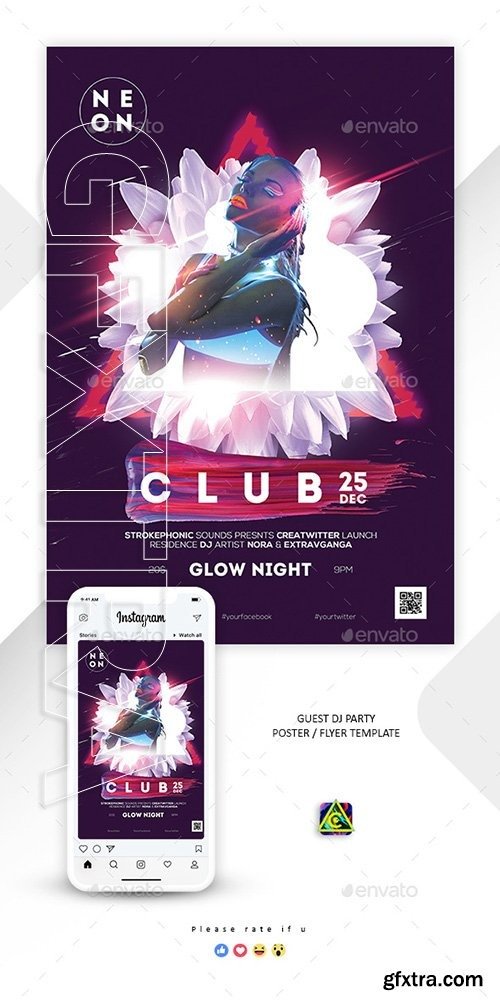 GraphicRiver - Neon Poster Flyer 22548581