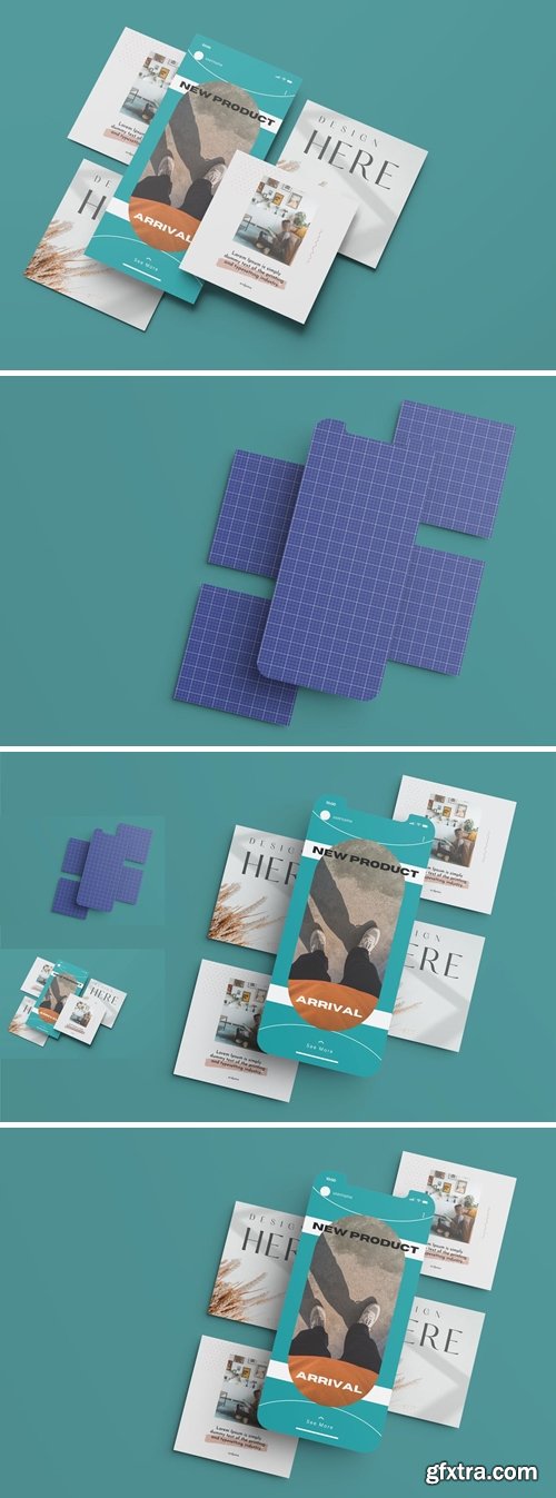 Instagram post mockup and Instagram story