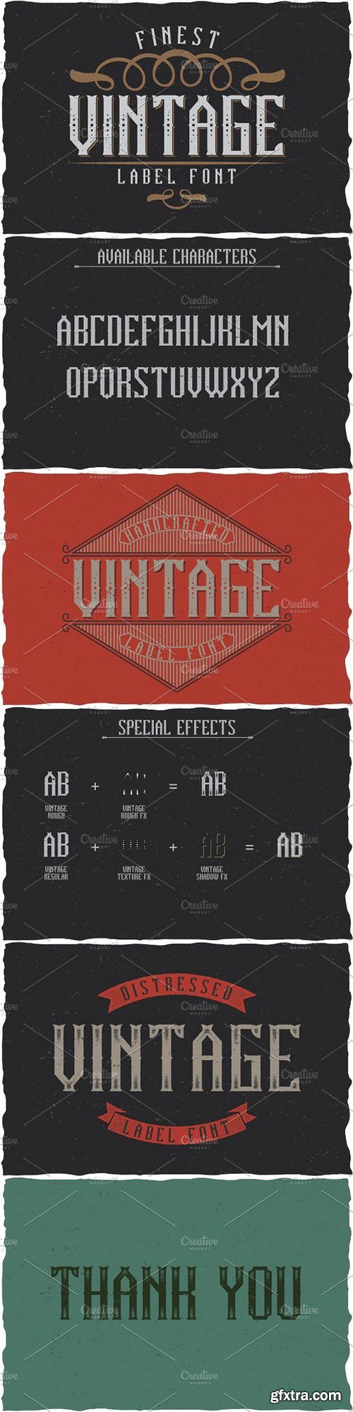 Vintage Classic Look Label Typeface