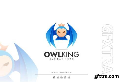 Owl king gradient logo Owl king gradient logo