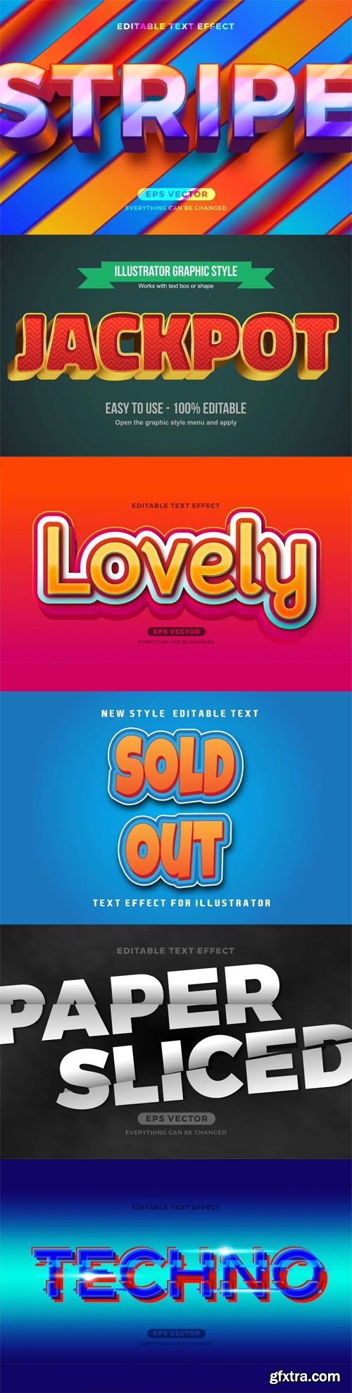 12 Editable Text Effect Vector Templates 12 Editable Text Effect Vector Templates