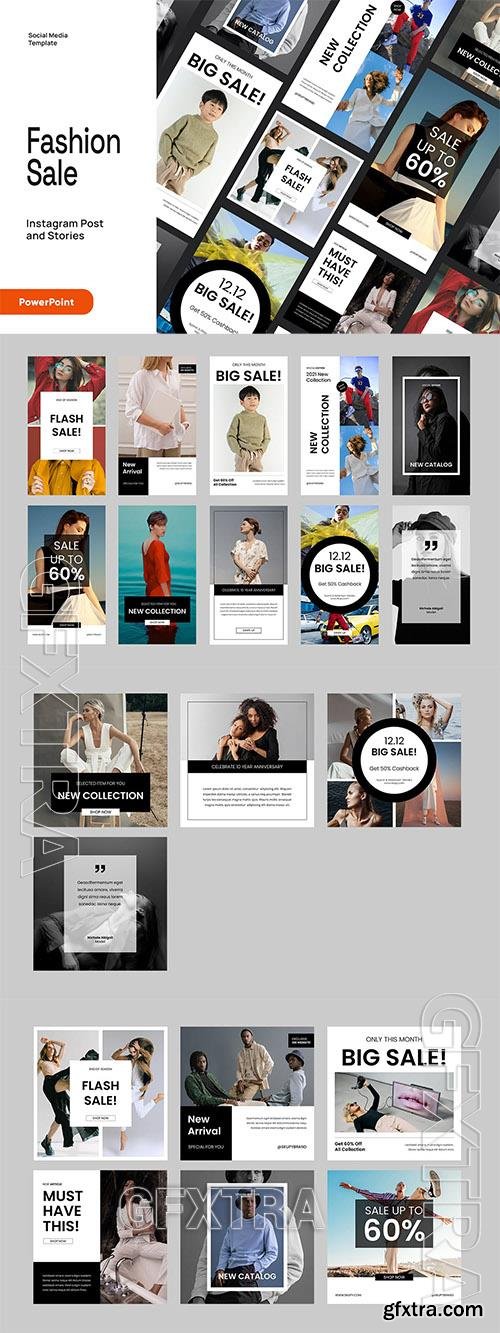 Fashion Instagram Post & Stories Powerpoint, Keynote and Google Slides Template Fashion Instagram Post & Stories Powerpoint, Keynote and Google Slides Template
