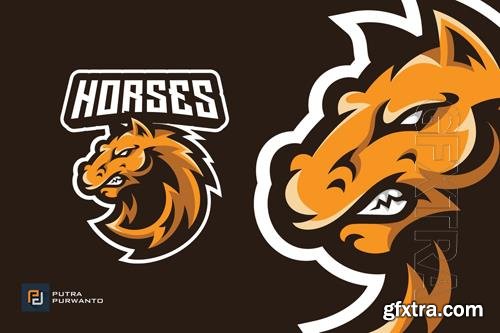 Horse Stallion Mascot Esport Logo Design Horse Stallion Mascot Esport Logo Design