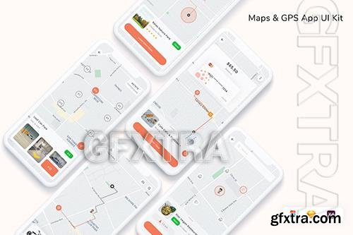 Maps & GPS App UI Kit VLDRRU2 Maps & GPS App UI Kit VLDRRU2