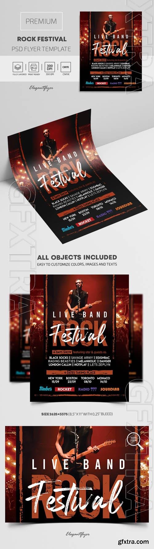 Rock Festival Premium PSD Flyer Template Rock Festival Premium PSD Flyer Template