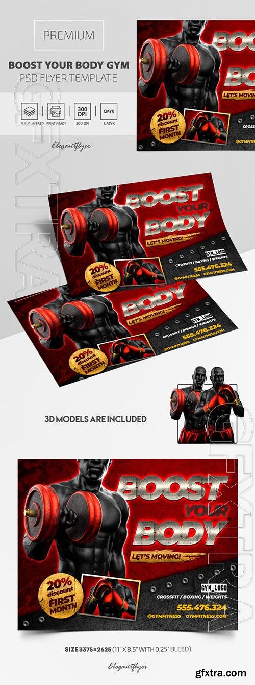 Boost Your Body GYM Premium PSD Flyer Template Boost Your Body GYM Premium PSD Flyer Template