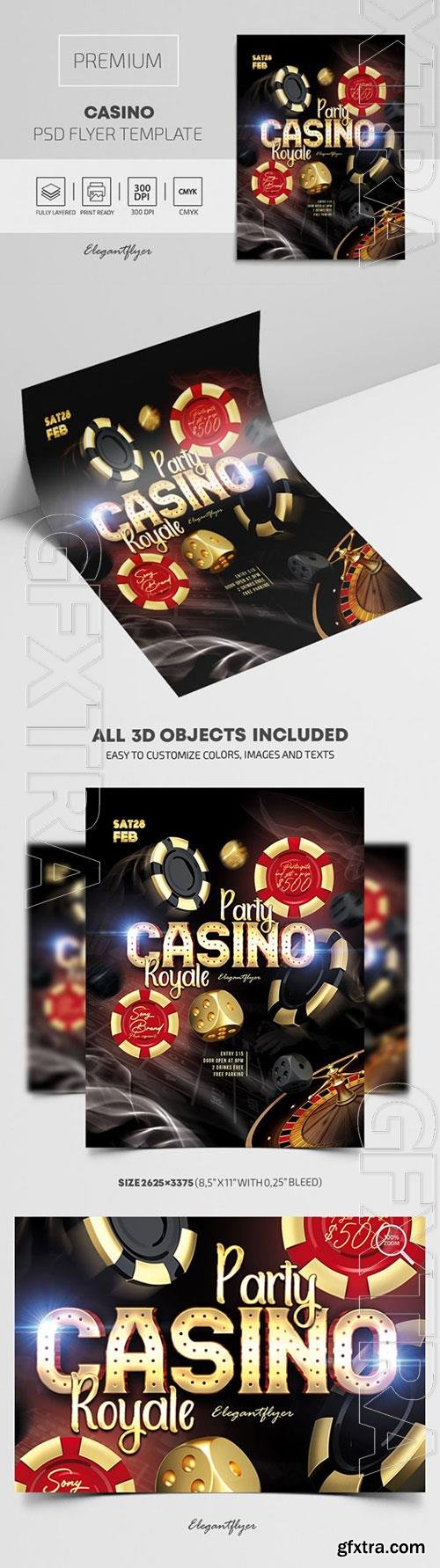 Casino Premium PSD Flyer Template Casino Premium PSD Flyer Template
