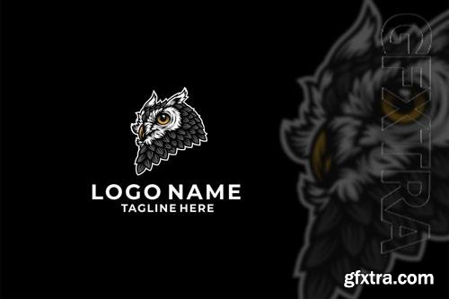 Owl Head Logo Design Vector
