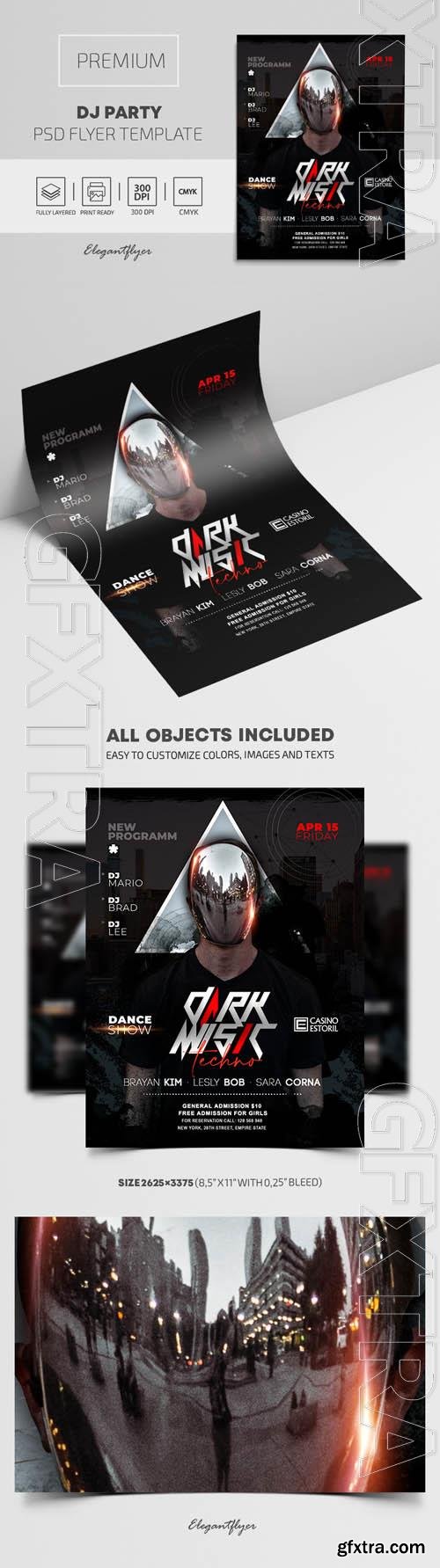 DJ Party Premium PSD Flyer Template DJ Party Premium PSD Flyer Template