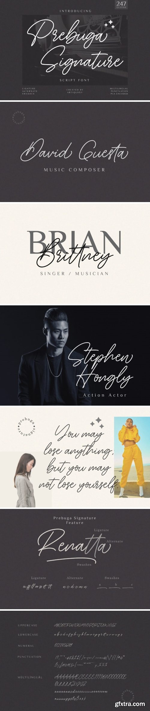 Prebuga Signature Font