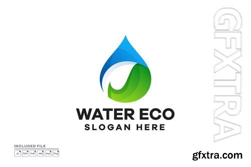 Water Eco Gradient Logo Water Eco Gradient Logo