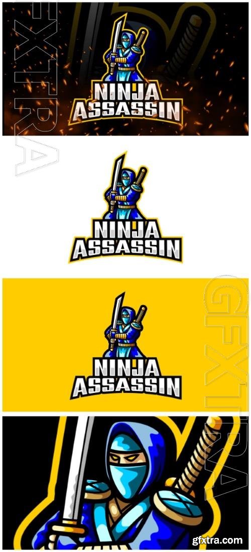 Assassin Ninja E-Sport and Sport Logo Template Assassin Ninja E-Sport and Sport Logo Template